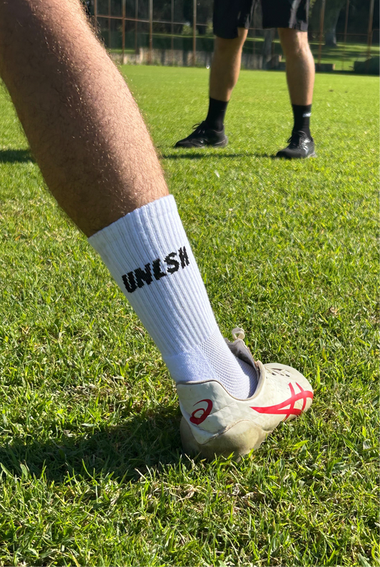 White UNLSH 1.0 Grip Sock