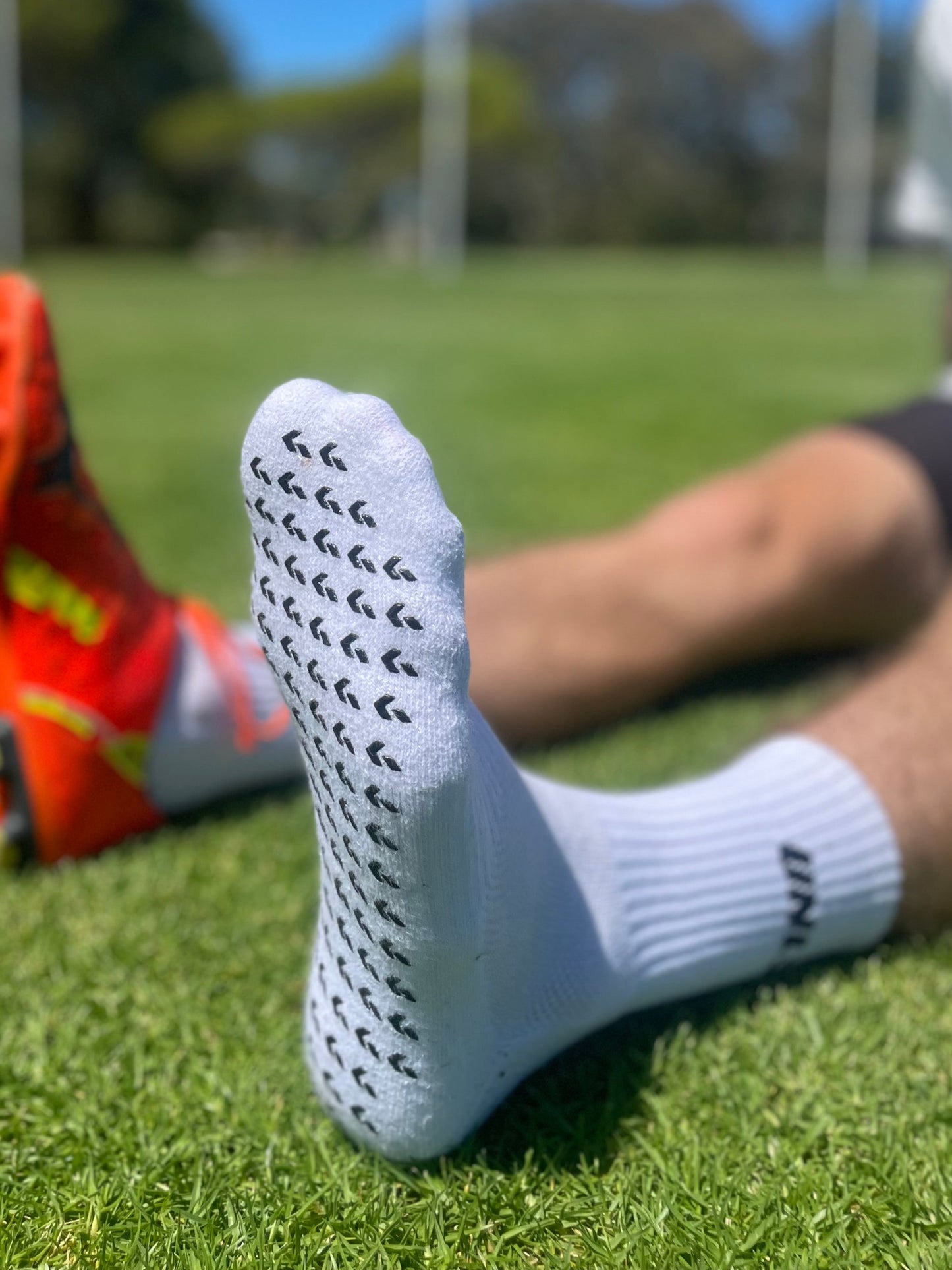White UNLSH Grip Sock